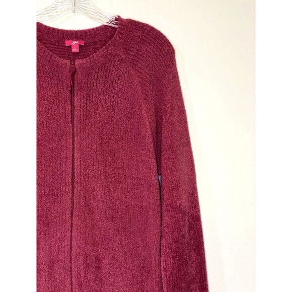 J.Jill Womens Size Large Chenille Cardigan Petite Zip Up Crewneck Long Sleeve - Picture 4 of 12